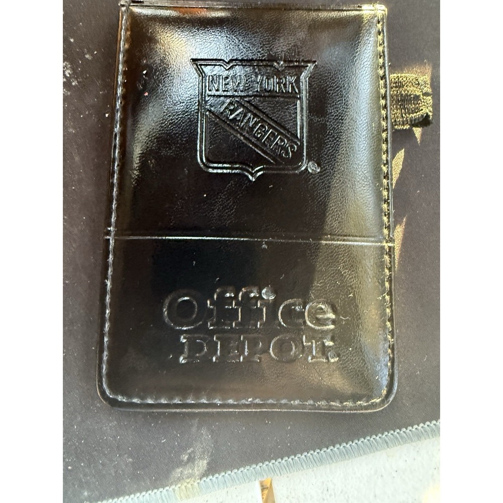 New York Rangers NHL Hockey Office Depot Leeds Leather Notepad Case